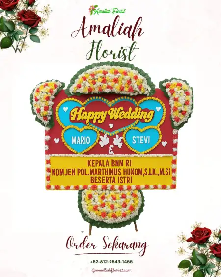 Papan Bunga Pernikahan Way Kalam